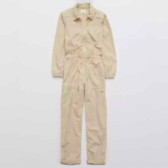 AERIE by OFFLINE Lightweight Corduroy Cotton Jumpsuit - Size S - Picture 4 of 15